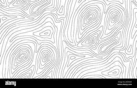 Seamless Vector Topographic Map Background White On Dark Line