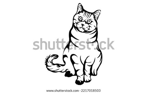 Decorative Portrait Profile Cute Cat Vector Stock Vector (Royalty Free ...