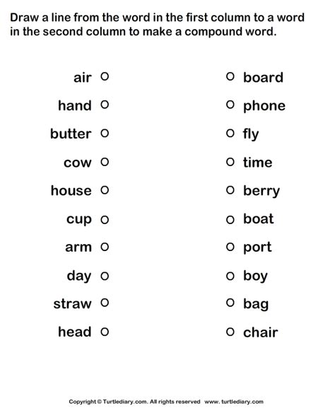 Compound Word Worksheet Grade 2