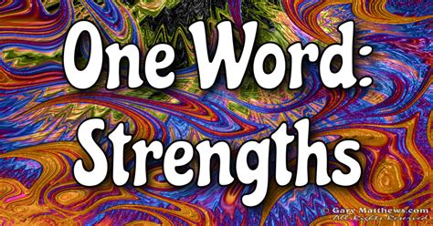 One Word Strengths