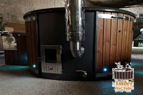 Deluxe Fibreglass Wooden Hot Tub Air Hydro Bubbles Led Wood Fired For Sale From United Kingdom