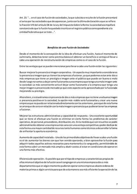 Fusion Y Escision De Sociedades Mercantiles Pdf