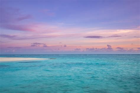 Premium Photo | Panoramic sea skyline beach. amazing sunrise beach ...