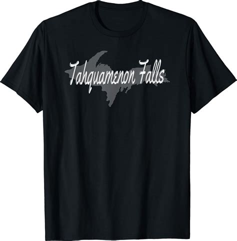 Tahquamenon Falls Upper Peninsula Michigan UP Waterfalls T Shirt Black