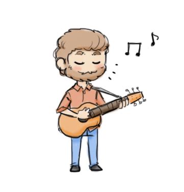 Chibi Rhett playing a guitar (GIF) by StellaPollet on DeviantArt