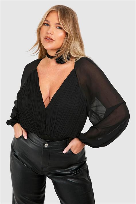 Plus Size Bodysuits Boohoo Uk