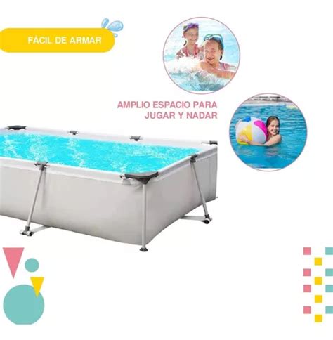 Alberca Infantil Familiar Piscina Rectangular Estructural En Venta En