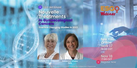 New ESGO Live Webinar Nouvelle Treatments In Gynaecological Cancers