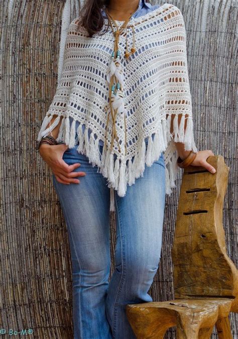 Poncho Tejido A Crochet Paso A Paso Con Clase Magistral Ponchos