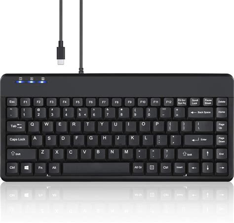 Perixx PERIBOARD 409C Mini Teclado Con Cable USB Type C 2 Puertos