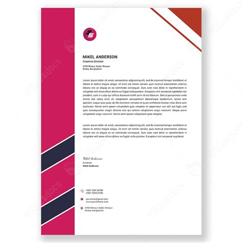 Contract Letterhead Formal Form News Abstract Modern Fashion Word