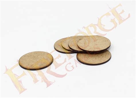 Mdf 40mm Round Bases 6pcs