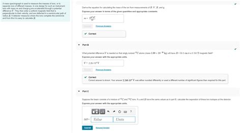 Solved A Mass Spectrograph Is Used To Measure The Masses Of