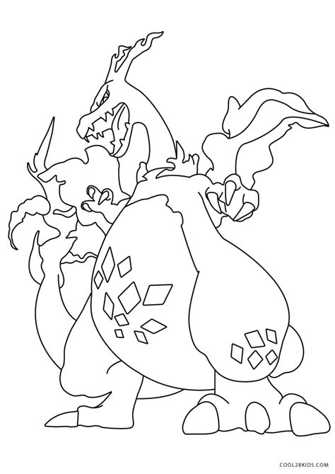 Desenhos de Charizard Para Colorir Páginas Para Impressão Grátis