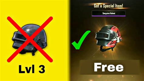 How To Get PUBG Mobile Level 3 Helmet Skin Free Free Helmet Skin In