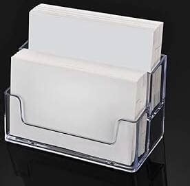 Pocket Acrylic Business Card Holder For Desk Business Card Stand