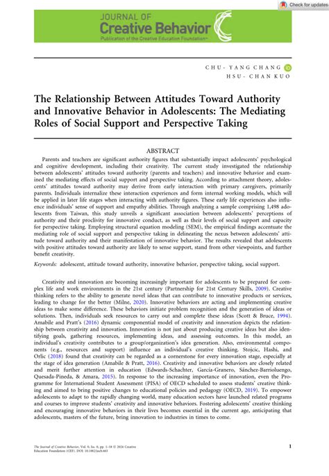 Pdf The Relationship Between Attitudes Toward Authority And