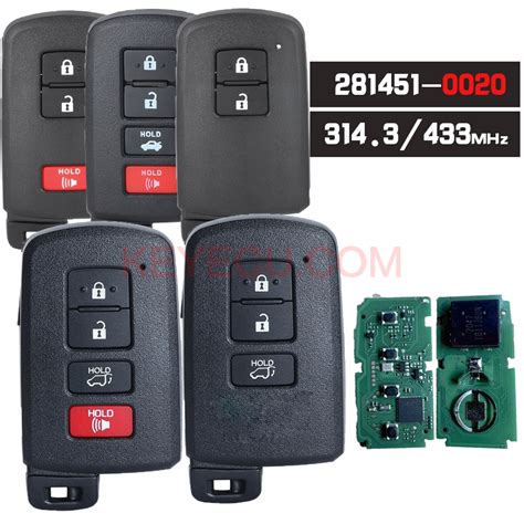 281451 0020 HYQ14FBA Smart Remote Key 314 3MHz 433MHz 4 Button Fob For