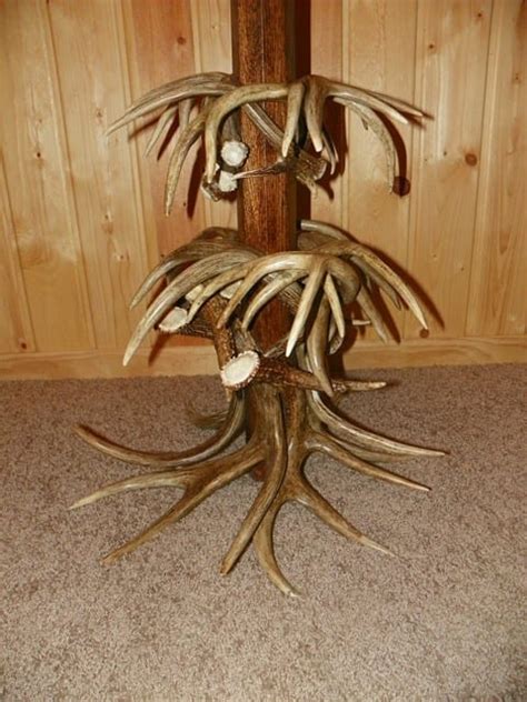 Antler Coat Rack - Freestanding - Antler and Wood Creations LLC