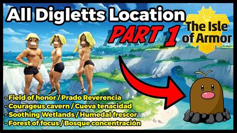 All Digletts Location Ubicaci N Digletts Pokemon Sword Shield Isle