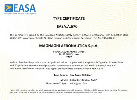 Aircraft Type Certificate