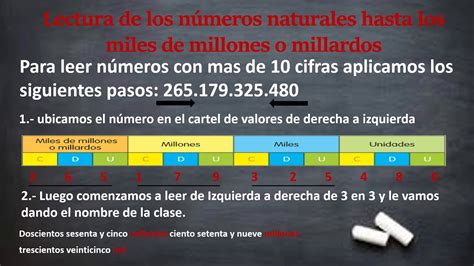 NÚMEROS NATURALES HASTA LA CLASE DE LOS MILLARDOS YouTube