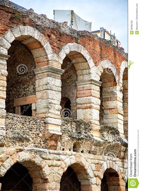 View Of Arena Di Verona Ancient Roman Amphitheater Stock Image Image