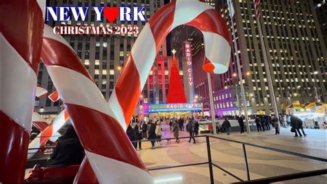 NEW YORK CITY Walking Tour 4K 6th Avenue Christmas Lights NEW YORK