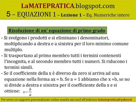 Equazioni Parte Lezione Slide Matepratica