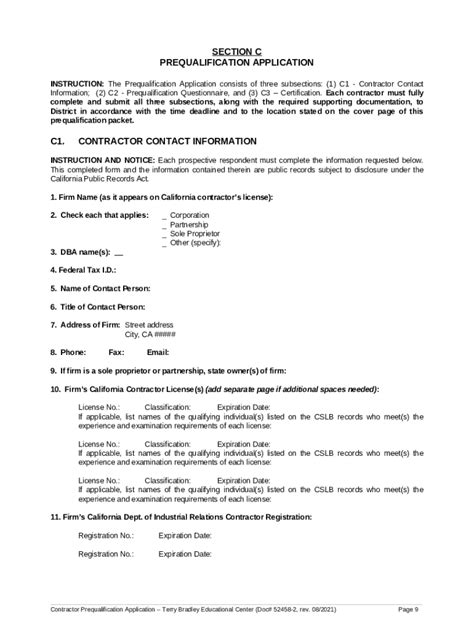 Contractor Prequalification Application Protected Word Version00052483docx1 Doc Template