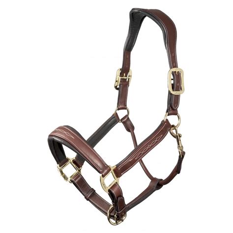 Lemieux Stitched Leather Headcollar Brown For The Horse From