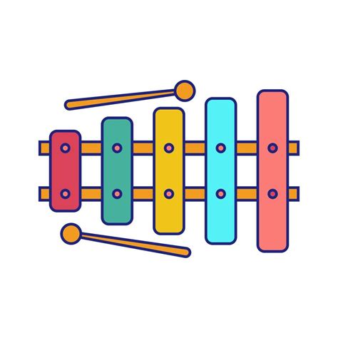 Xylophone Icon Flat Design Vector Vector Art At Vecteezy