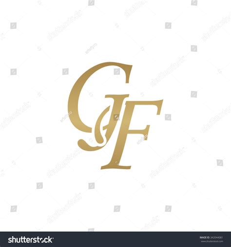 Gf Initial Monogram Logo Stock Vector Royalty Free 342044081