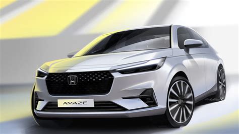 Honda Amaze Rd Generation New Design Sketches Tease Premium Look