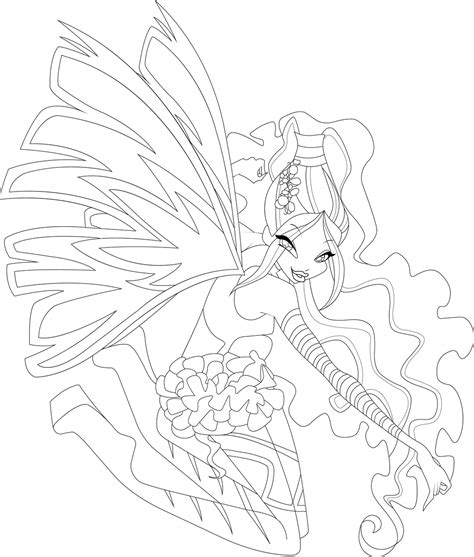 Aisha Sirenix Full Coloring Page By Icantunloveyou On Deviantart