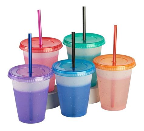 10 Vasos Mágicos Reusables 16 Oz Cambian De Color Meses sin intereses