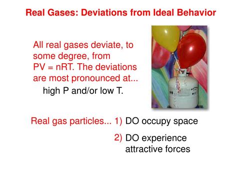 PPT Real Gases Deviations From Ideal Behavior PowerPoint