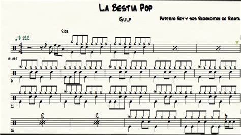 Patricio Rey Y Sus Redonditos De Ricota La Bestia Pop Partitura Bateria Drum Sheet Youtube