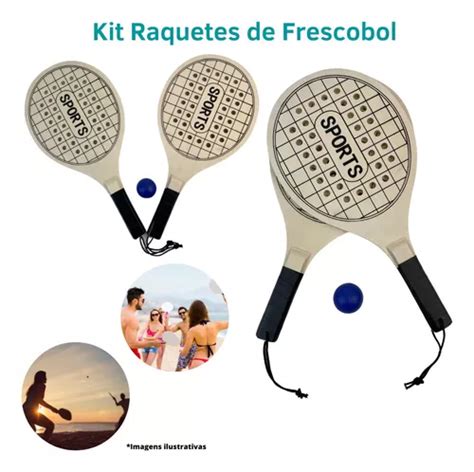 Kit Frescobol Praia Raquetes E Bolinha Borracha Mercadolivre