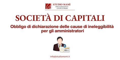 Societ Di Capitali Obbligo Di Dichiarazione Delle Cause Di