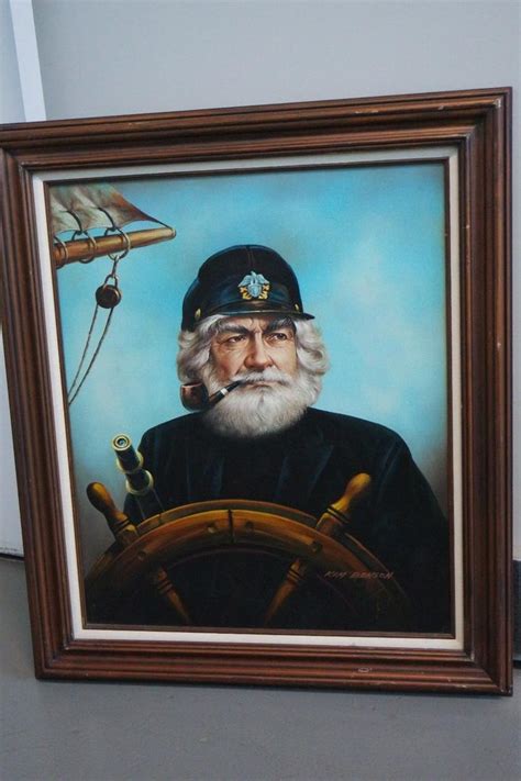 Kim Benson Oil Painting Sea Captain Nautical Sailor Captain Of The