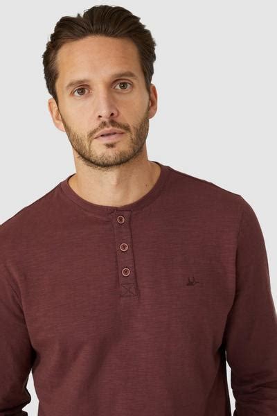 Mantaray Ls Slub Grandad Collar T Shirt Debenhams