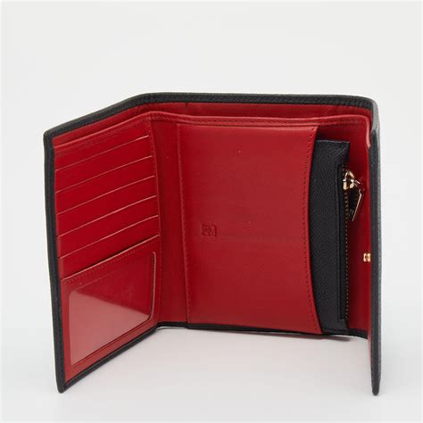 Ch Carolina Herrera Black Leather Tri Fold Wallet At Stdibs Carolina