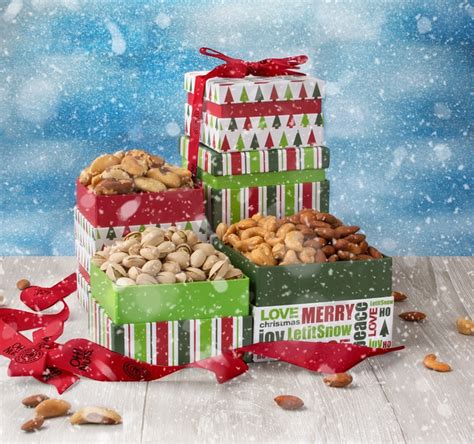 Oh! Nuts® Gourmet Nuts Gift Basket Tower | Christmas Holiday Fresh Gourmet Nut Assortment Gifts ...