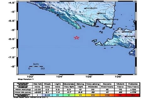 Gempa Bumi Magnitudo 5 3 Di Banten Terjadi Di Sunda Megathrust Terasa