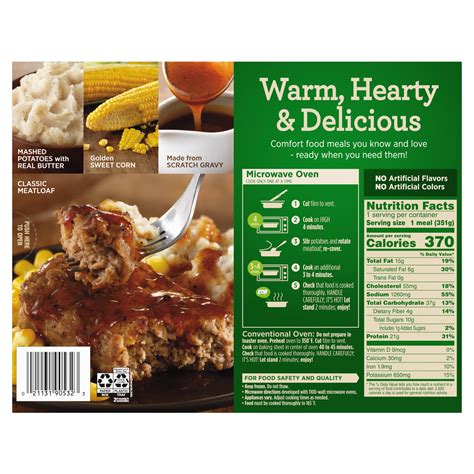 Marie Callender S Meat Loaf And Gravy Frozen Meal 12 4 Oz Frozen