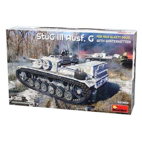 MiniArt 35362 1 35 Stug III Ausf G 1943 Alkett Prod W Winterketten