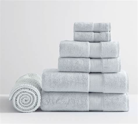 PB Classic Organic Towel Bundle With Bath Mat Set Of 7 Pottery Barn