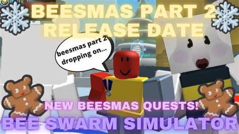 Bee Swarm Simulator Beesmas Update 1 5 Release Date Roblox Youtube