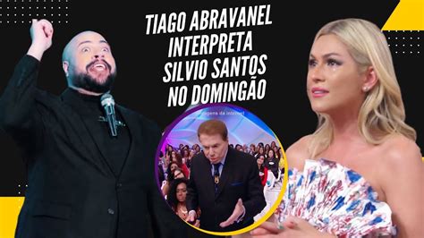 Tiago Abravanel interpreta Silvio Santos no Domingão e emociona Lívia